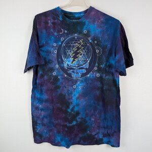 GRATEFUL DEAD Mystical Lightening Tie Dye T-Shirt 2018 Sz 2XL Liquid Blue Purple